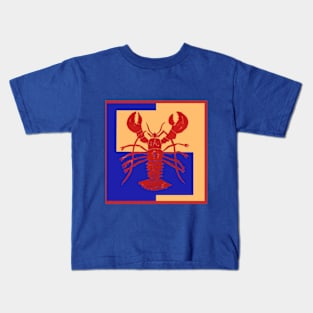 Lobster Square Designer Background Kids T-Shirt